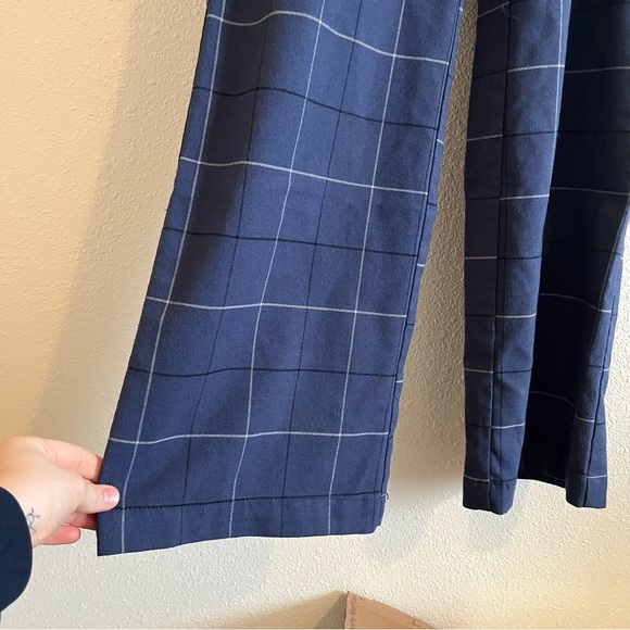 Urban Outfitters Patch Blue Checkered Wide Leg Buckle Strap Jumpsuit Size S - Picture 5 of 12